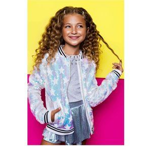 sz 14 NEW Mia New York Super Star Girls Sequin Bomber Jacket